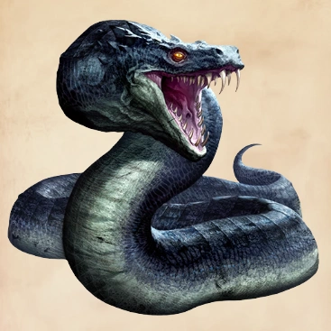 Eine Illustration der Kreatur Basilisk